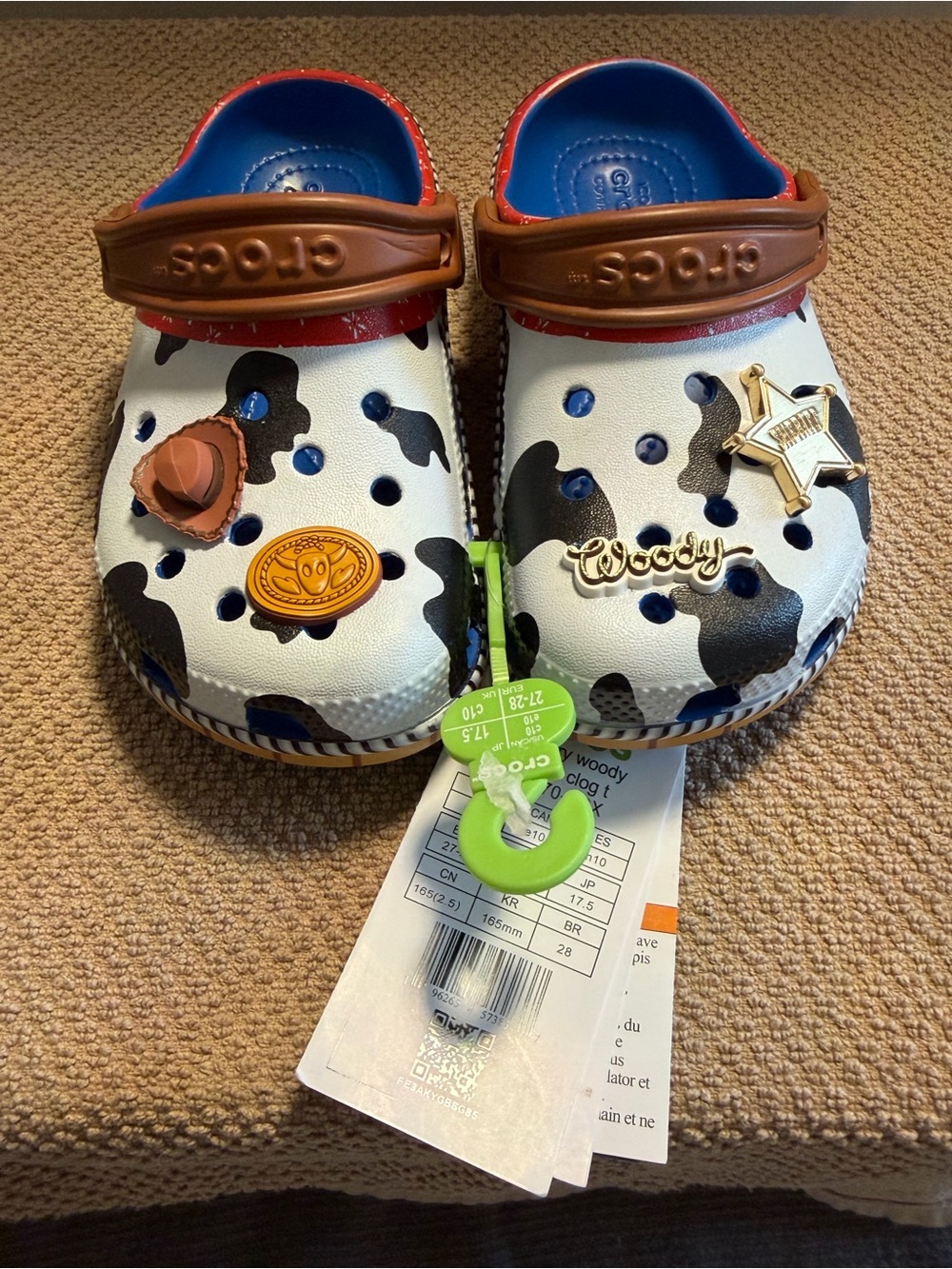 NWT Croslites Crocs Toy Story Woody Classic Clog 10c